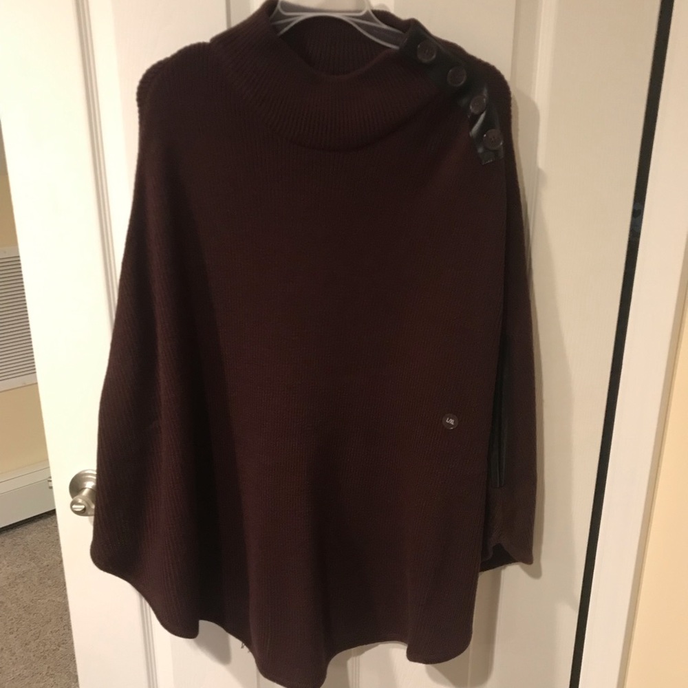 NY&Co Maroon sweater poncho
